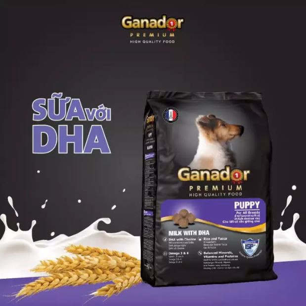 [HCM][Combo 5] Hạt Ganador Cho Chó Con - Sữa & DHA 400g