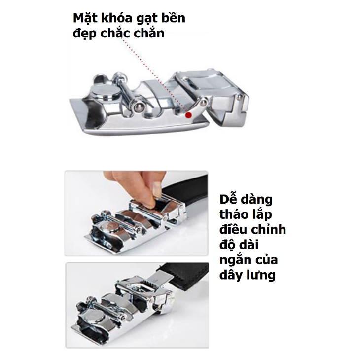[Hot] Mặt thắt lưng nam khóa tự động cao cấp 203839