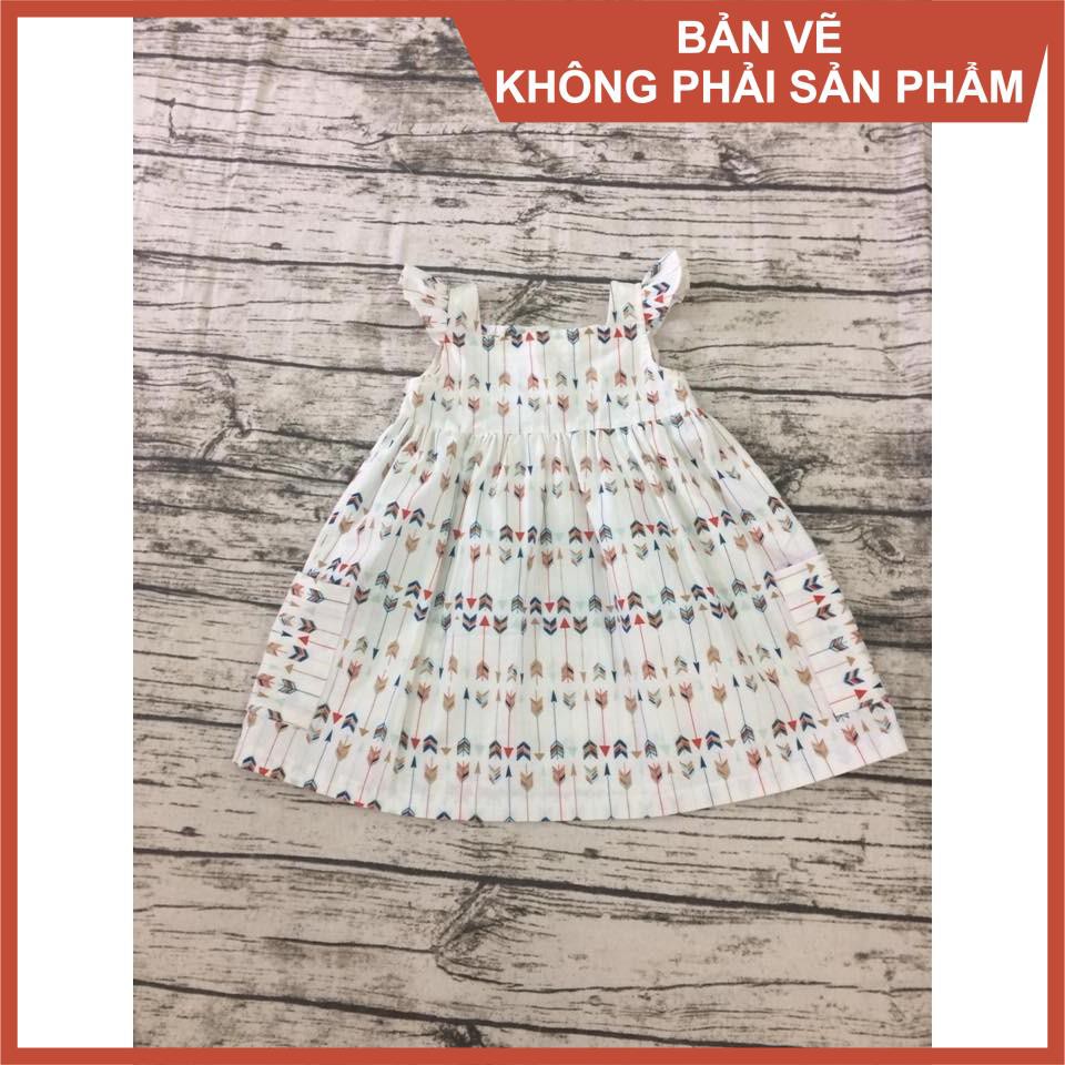 Rập giấy đầm bé gái mã R295 (BẢN VẼ)