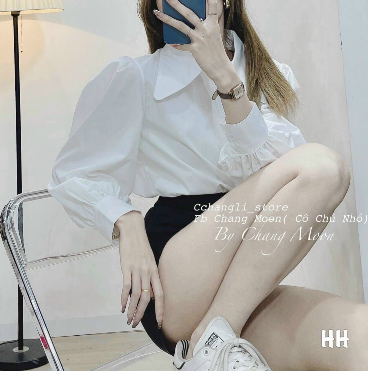Áo sơ mi tay phồng cực xinh-MTB