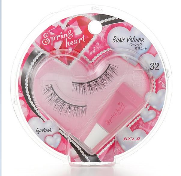 Set Lông mi giả + Keo dán Koji Spring Heart Eyelesh - Nhật Bản