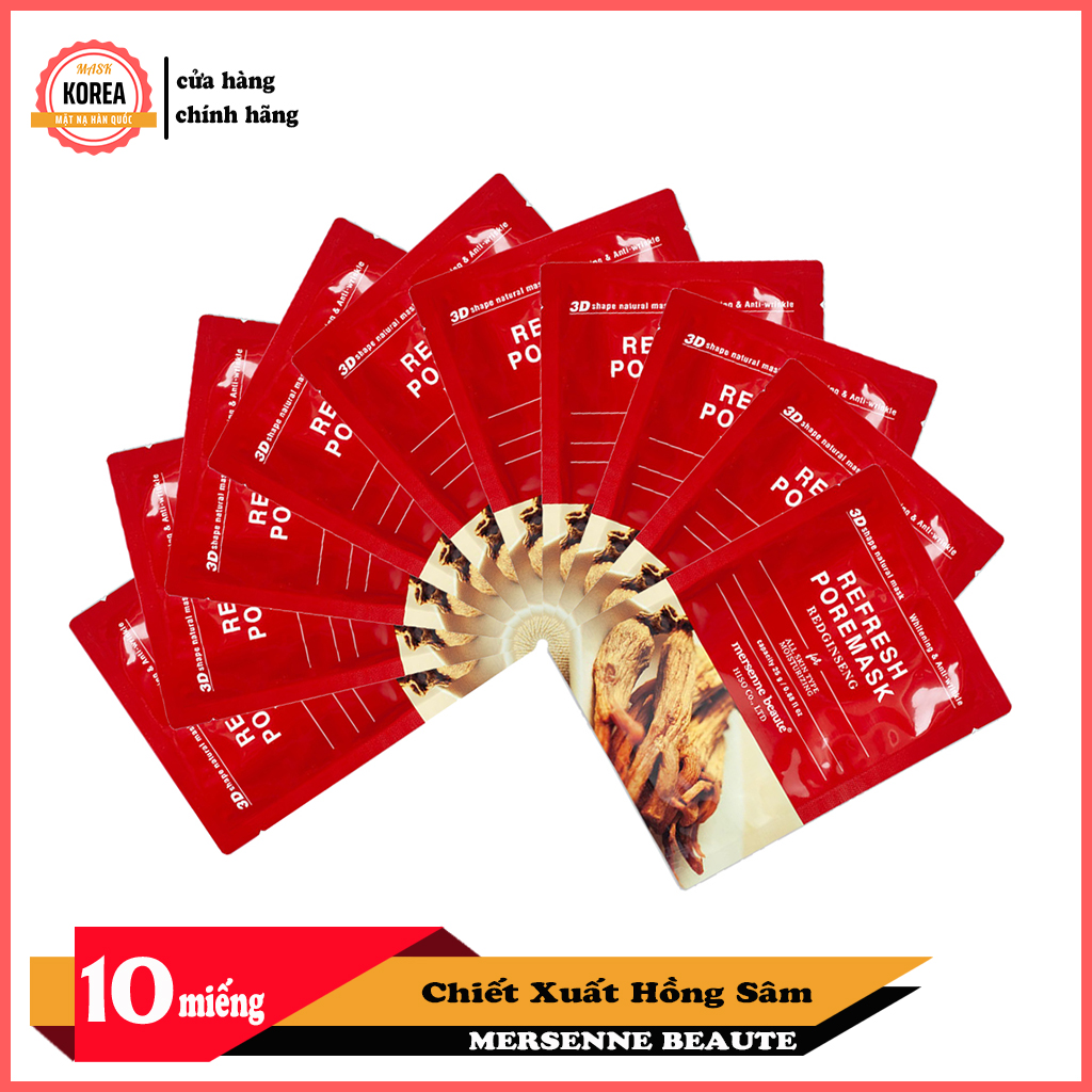 [HCM]Mặt nạ sâm Mersenne Beaute Hàn Quốc (10 miếng/25g )