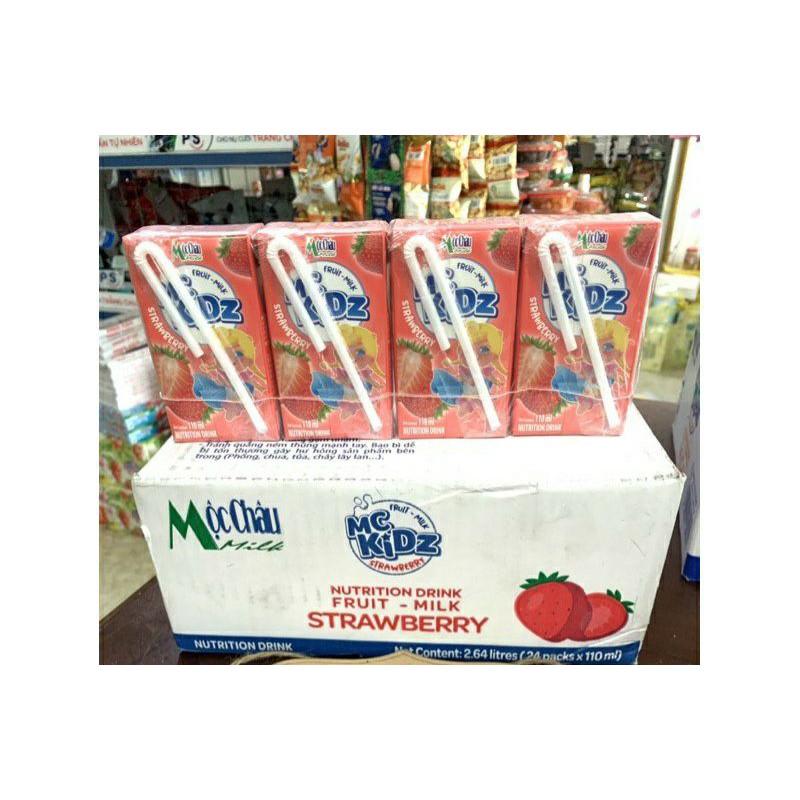 Sữa Mộc Châu Kidz 110ml thùng 24 hộp