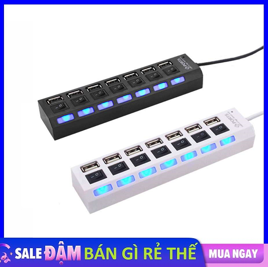 Bộ Chia Cổng USB USB Hub 7 Port Có Công Tắc