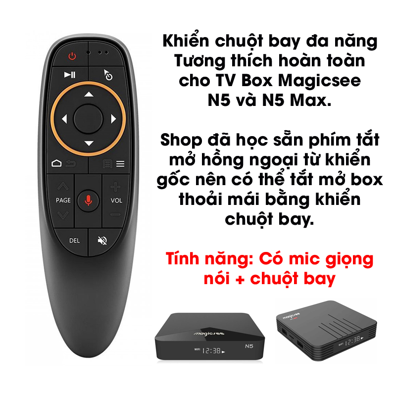 Điều khiển hồng ngoại cho TV Box Magicsee (Tương thích nhiều TV Box khác)
