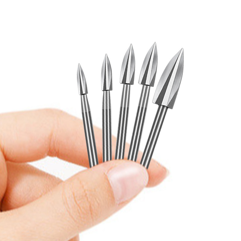 Bộ 5 mũi điêu khắc gỗ 3-8mm trục cán 3mm