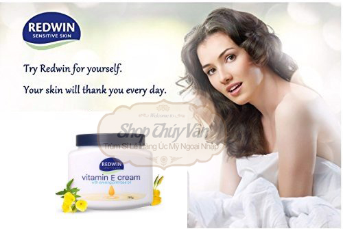 Vitamin E cream Redwin [kem dưỡng da mềm mịn hàng Úc hộp 300g]