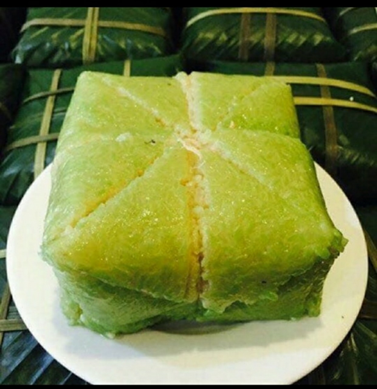 10 BÁNH CHƯNG MẶN NHÂN (ĐẬU XANH +NẤM ĐÔNG CÔ+THỊT) (1 CÁI 400 GRAM)