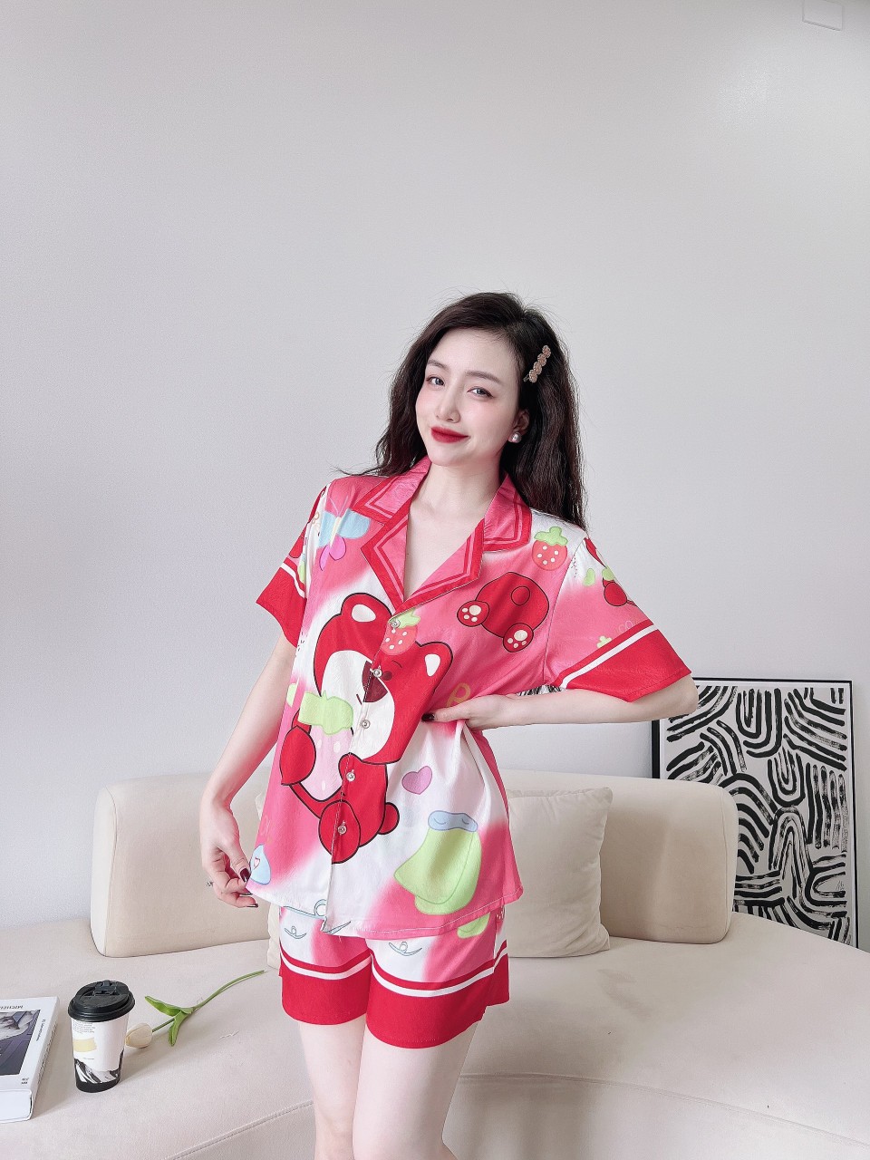 Bộ đùi - lụa xước ánh kim cao cấp (ĐẢM BÀO GIỐNG HÌNH 100%) - SIZE 40 - 60kg
