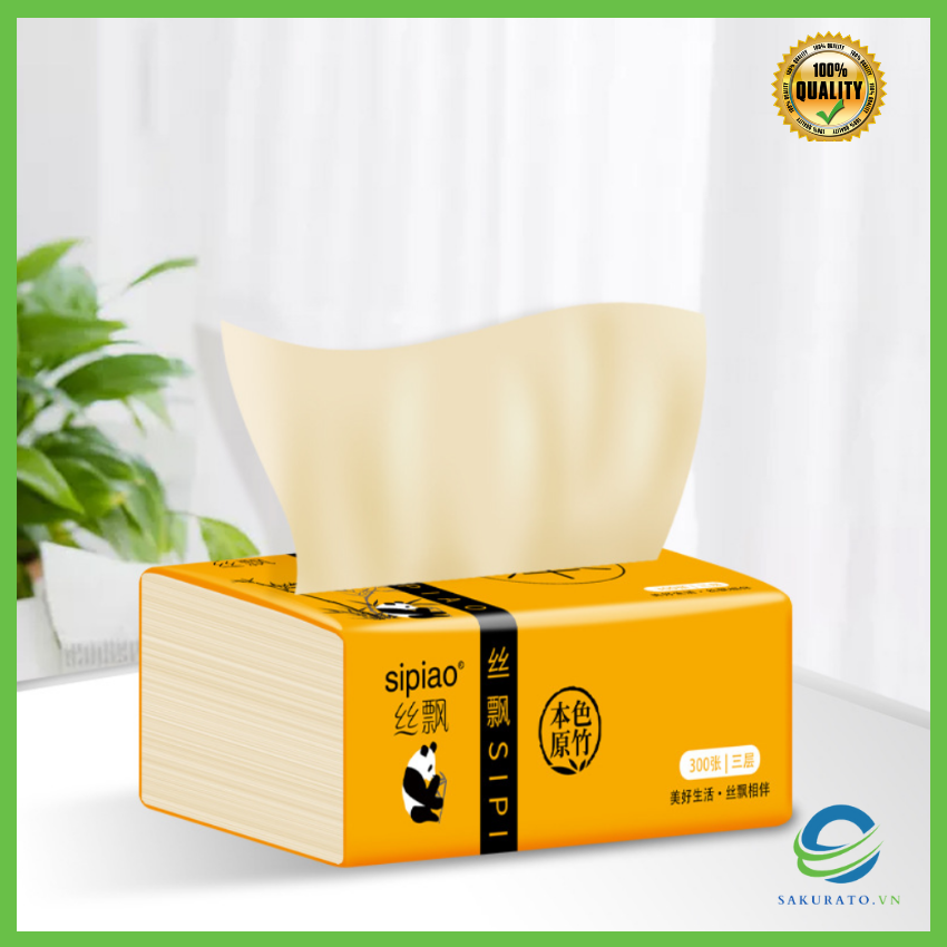 ⛔FREESHIPP⛔ Bịch 300 tờ giấy gấu trúc (BỊCH 300 TỜ)