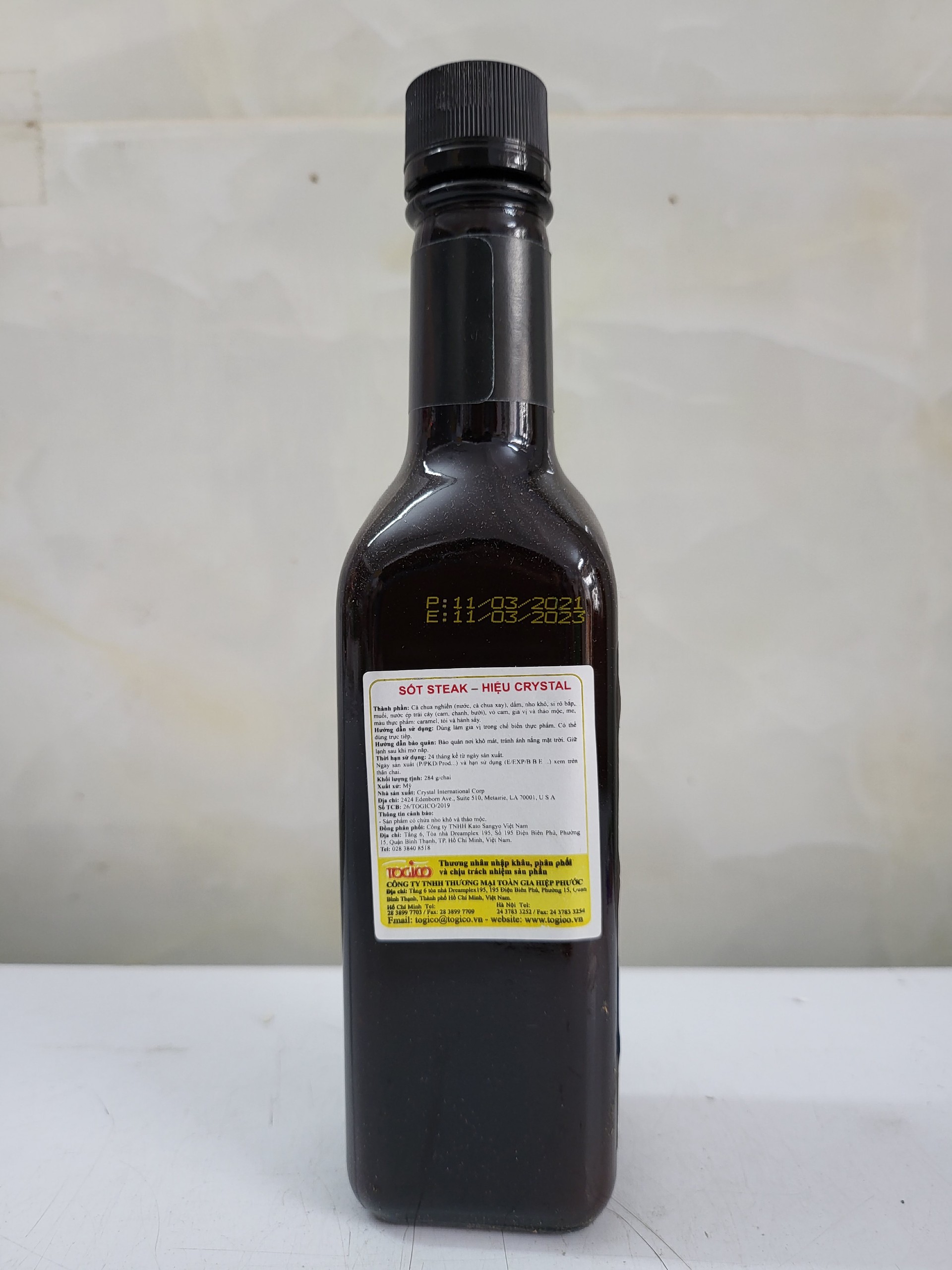 [Chai 284g] XỐT BÍT TẾT [USA] CRYSTAL Steak Sauce (tgc-hk)