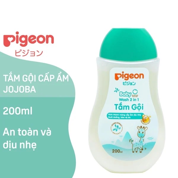Tắm gội cho bé chiết xuất Jojoba Pigeon 2in1 200ml - 8935103705069