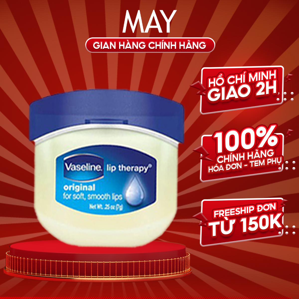 Sáp Son Dưỡng Môi - Vaseline Lip Therapy Oiginal 7g