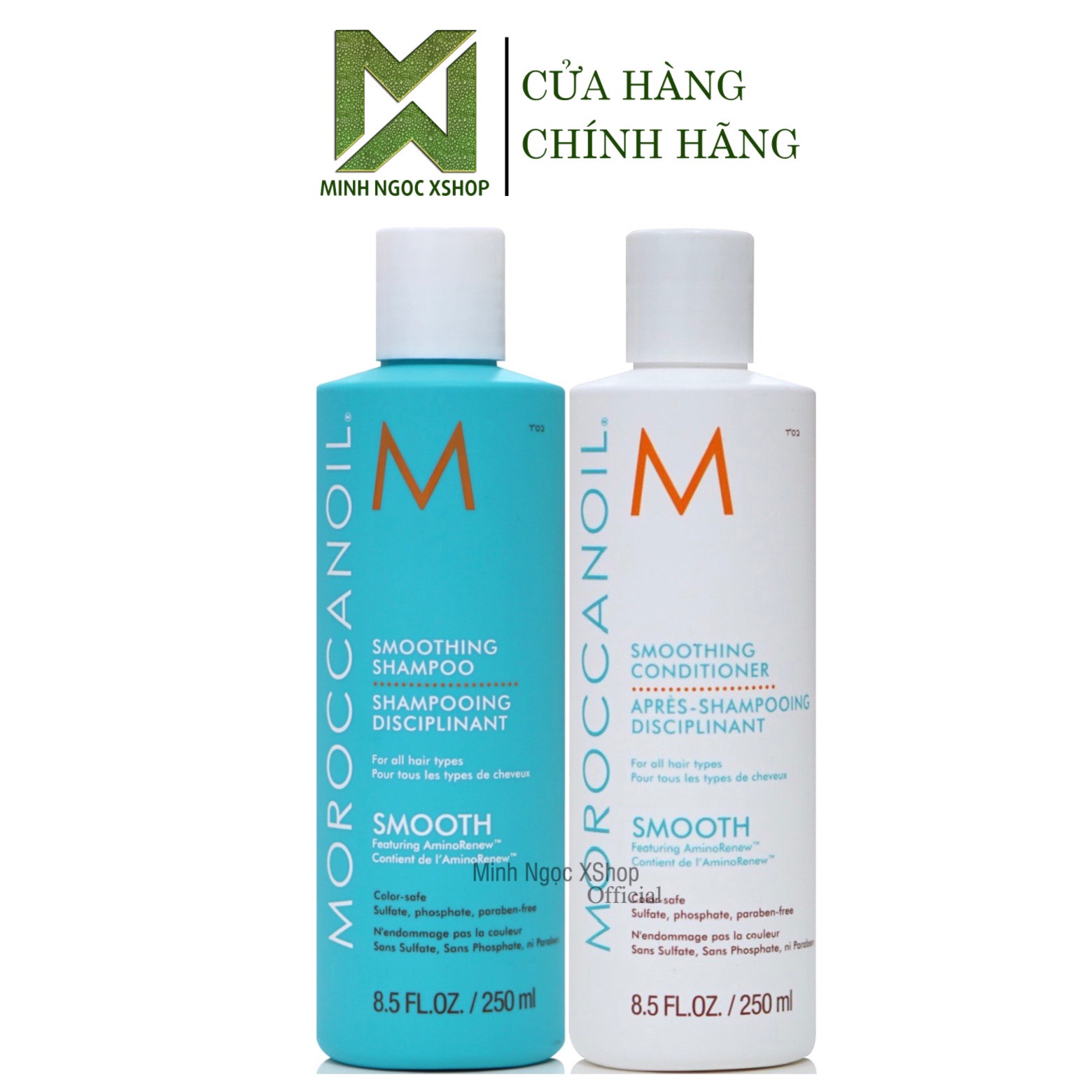 Dầu gội xả suôn mượt Moroccanoil Smoothing 250ML chính hãng