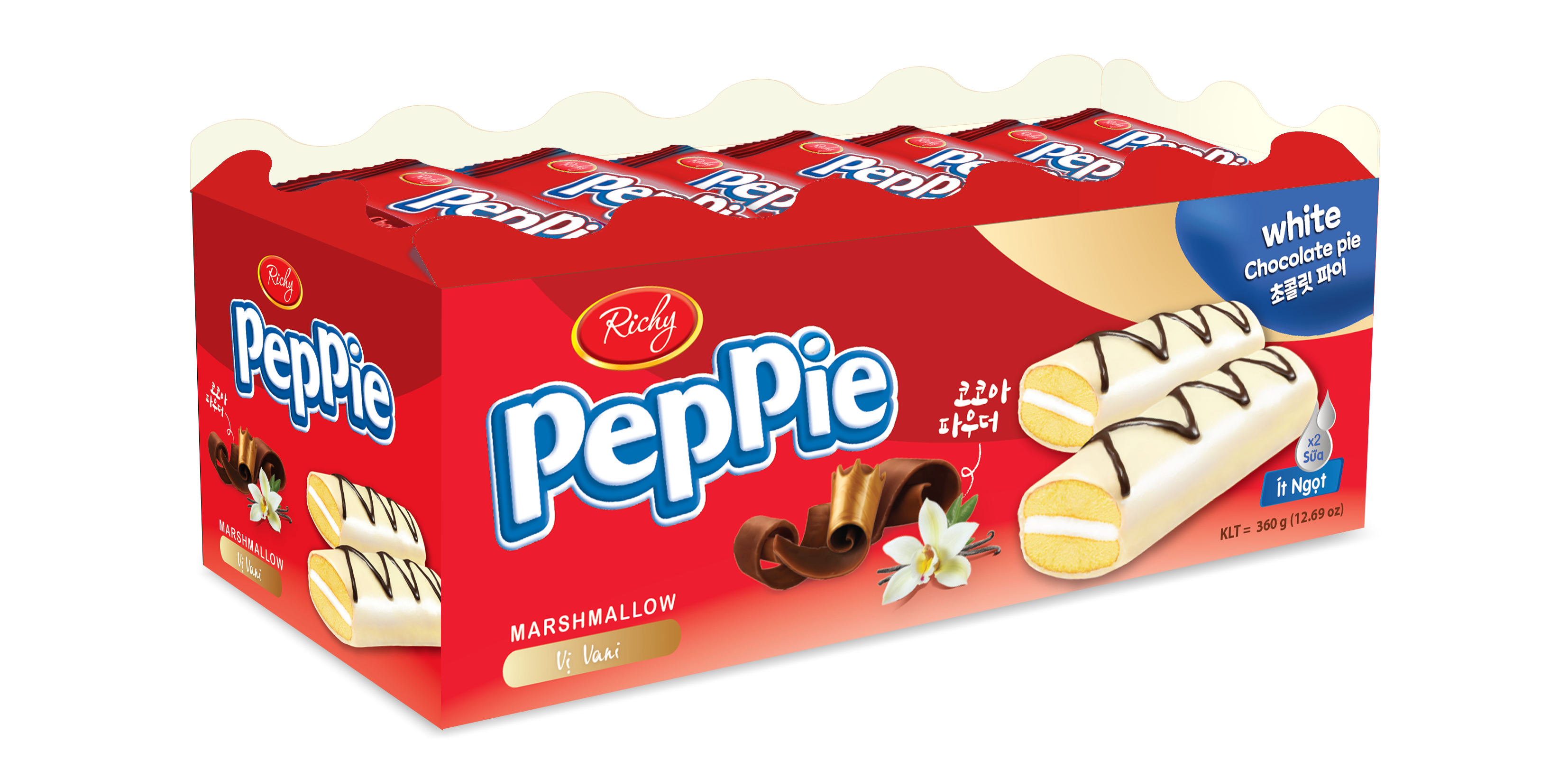Bánh Peppie Richy khay 360g vị Vani