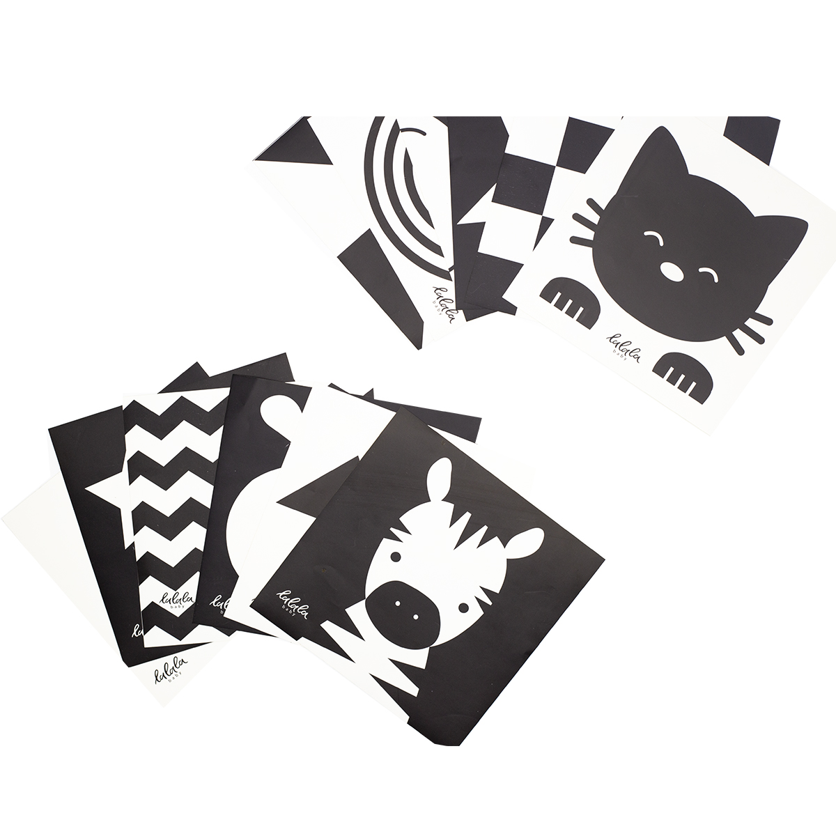Bộ 6 thẻ decal đen trắng kích thích thị giác