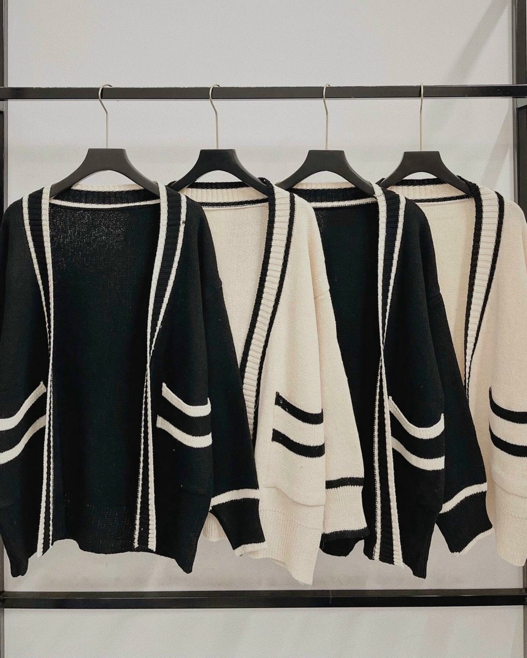 Áo khoác len cardigan hàng Qc(ảnh thật+video)