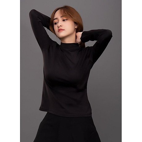 Áo giữ nhiệt nữ new style thun lạnh gọn nhẹ - cổ 3 phân