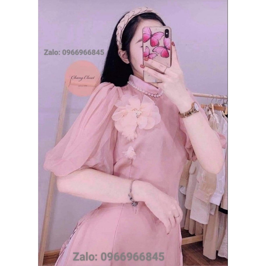 Các mẫu áo dài 4 tà tơ óng đẹp long lanh mọi góc nhìn – Áo Dài Đan Linh