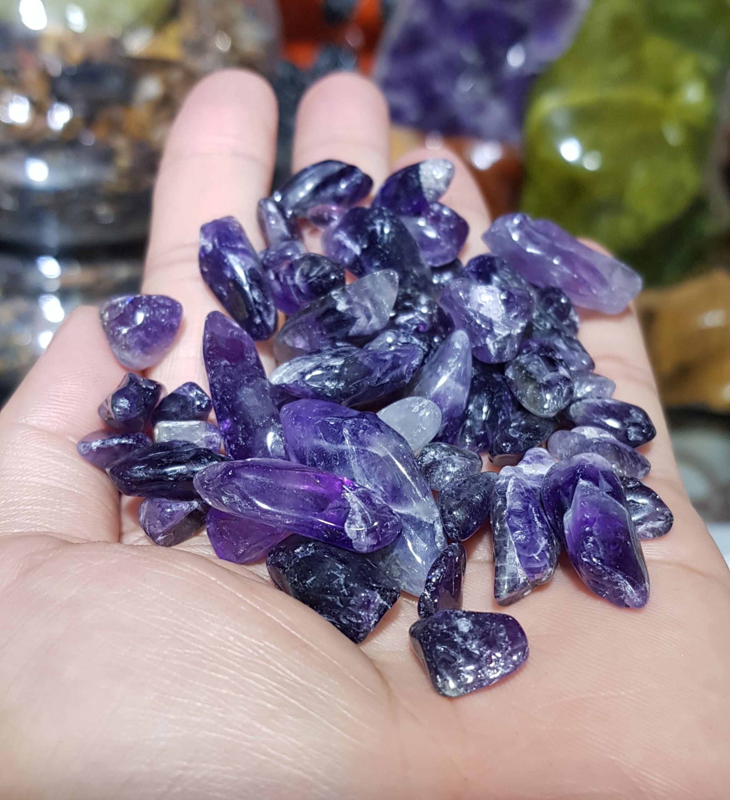 1kg Đá Thạch Anh Tím Vụn Tự Nhiên 100%
