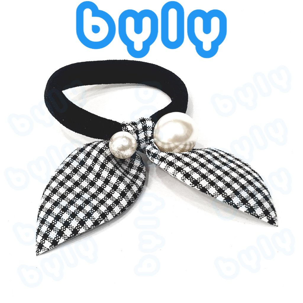 Cột tóc có nơ quý phái nhiều màu caro - ByLy Store