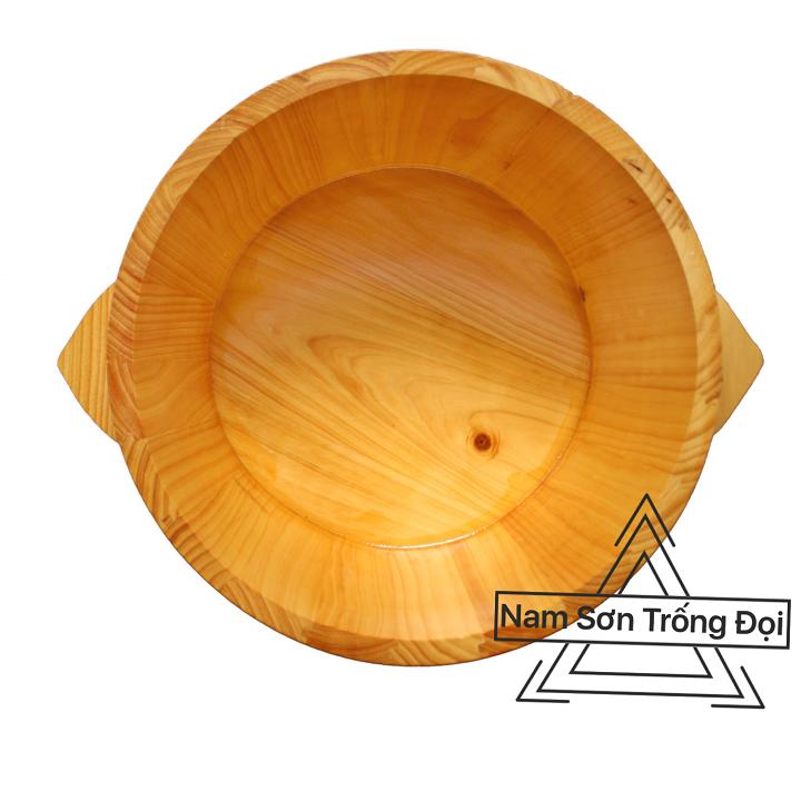 Chậu ngâm chân gỗ Thông trơn