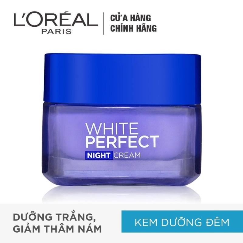 Kem dưỡng trắng da vitamin Loreal Paris White Perfect ban đêm 50ml