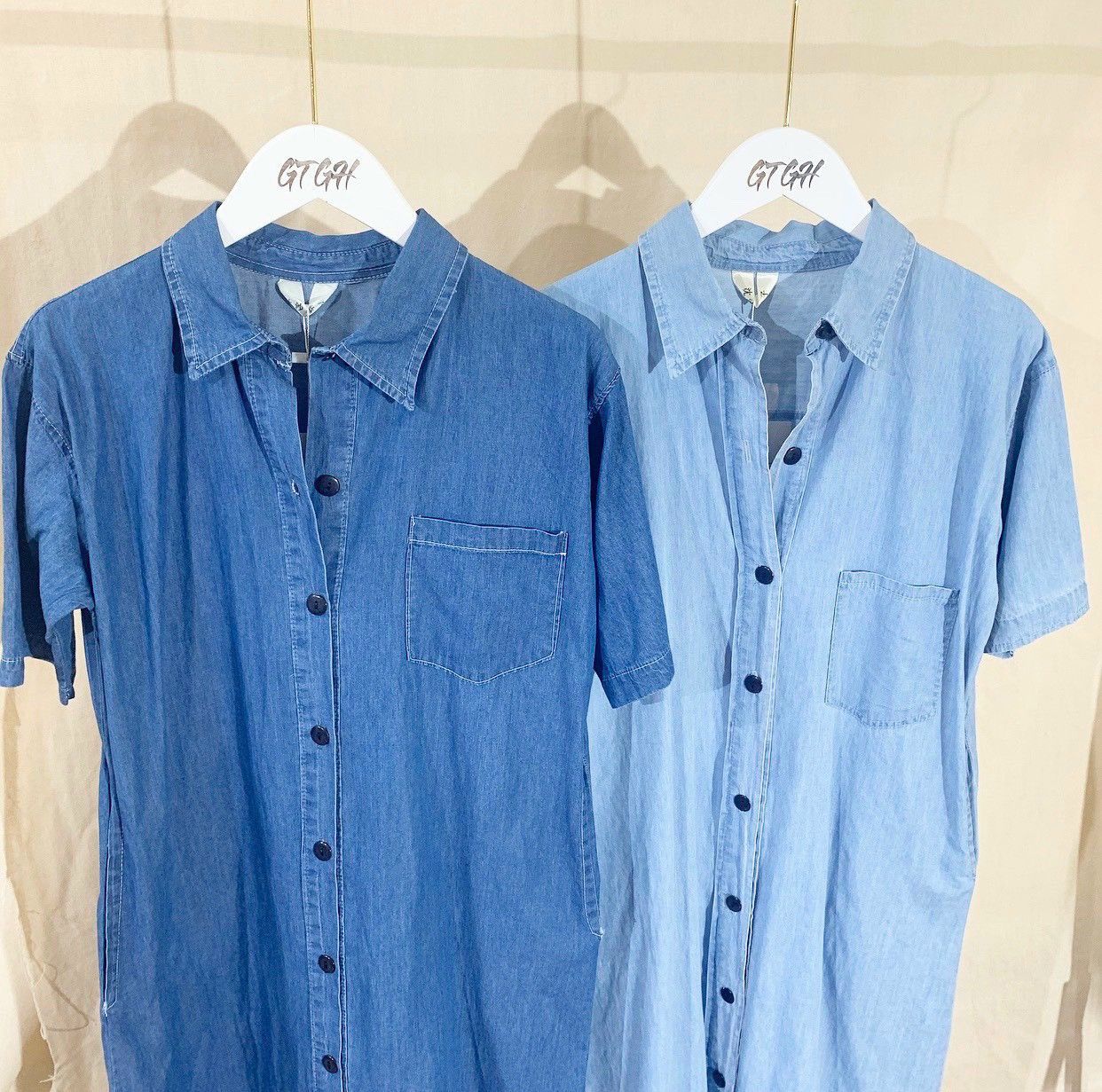 ĐẦM JEAN SUÔNG CỔ SƠMI PHOM RỘNG