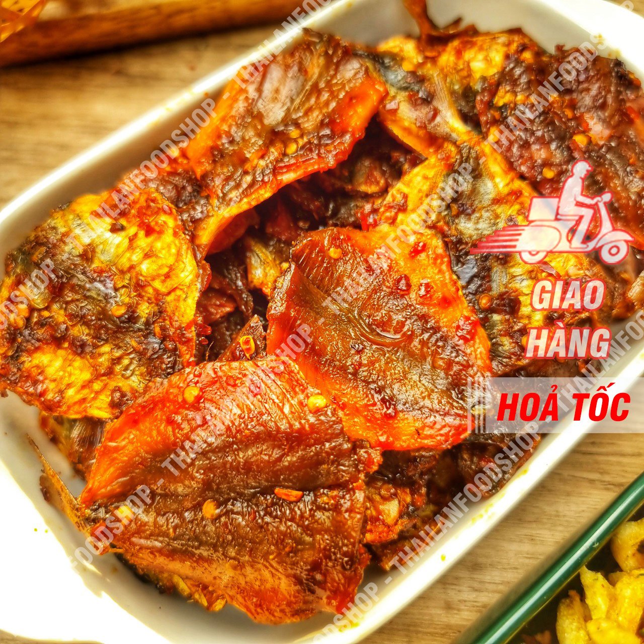 Khô Cá Chỉ Vàng Sốt Sate - Lon 300Gram