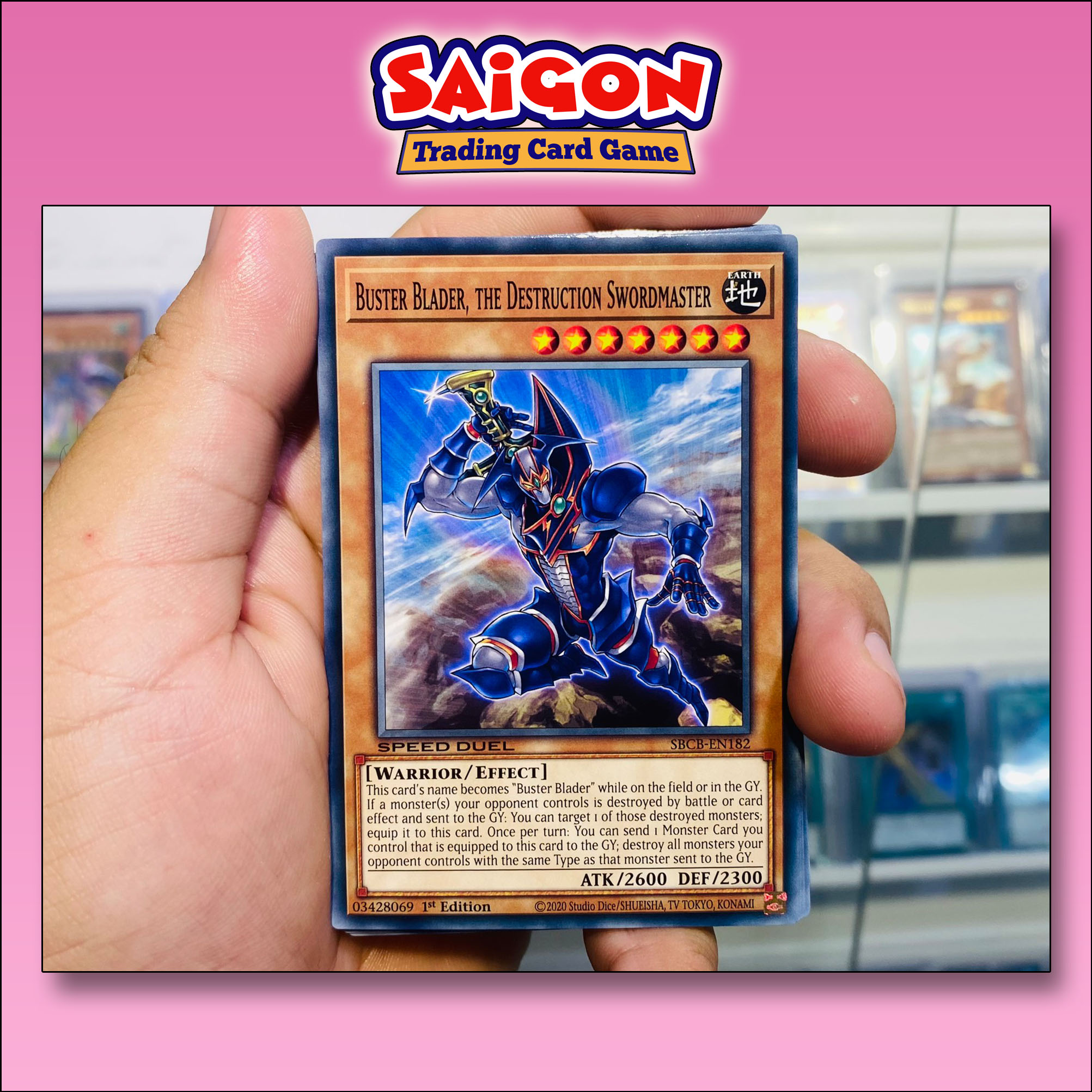 Thẻ bài yugioh mã sbcb-en182 - buster blader, the destruction swordmaster - common - 1st edition