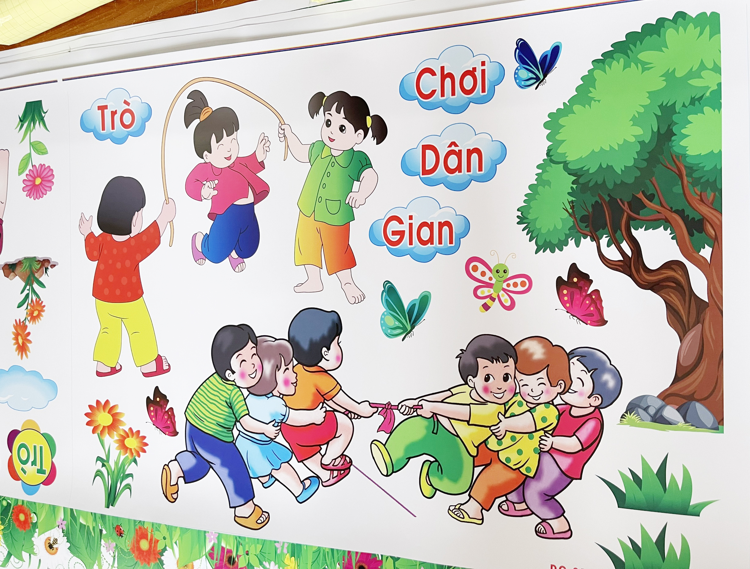 Decal mầm non-GÓC DÂN GIAN DG-010khổ lớn 127x80
