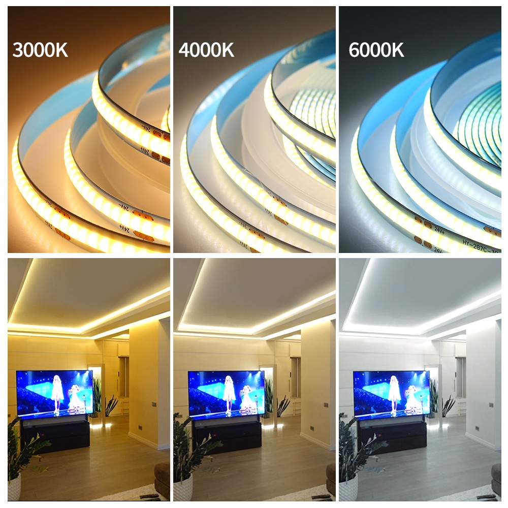Cuộn led COB 12v 5m siêu sáng, led dán COB
