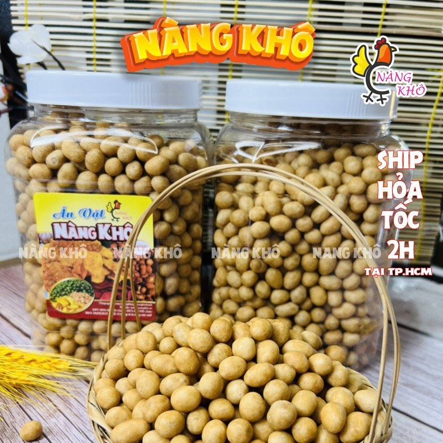 1Kg Đậu Phộng Da Cá Cốt Dừa (Giòn ngon – Bổ dưỡng) | Đồ ăn vặt Nàng Khô