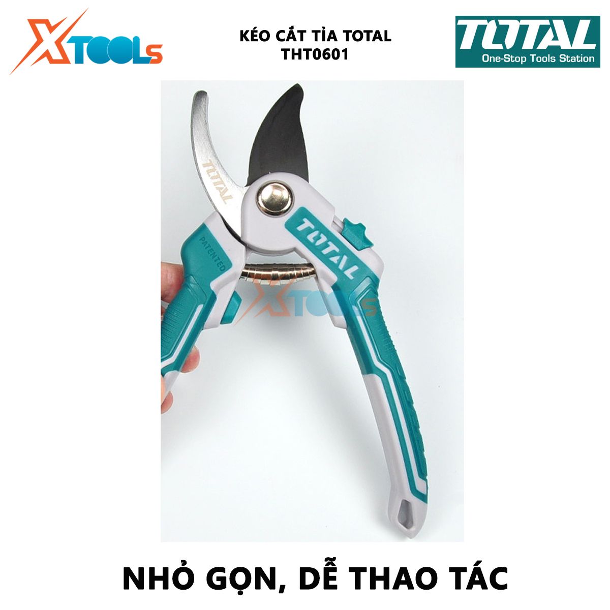 Kéo cắt tỉa cành cây TOTAL THT0601 | Kéo cắt tỉa cây Kích thước: 8,5" (220mm) Tay cầm PP coverd dùng để cắt tỉa cây, tạo hình khối cho tán cây [CHÍNH HÃNG][XTOOLs]