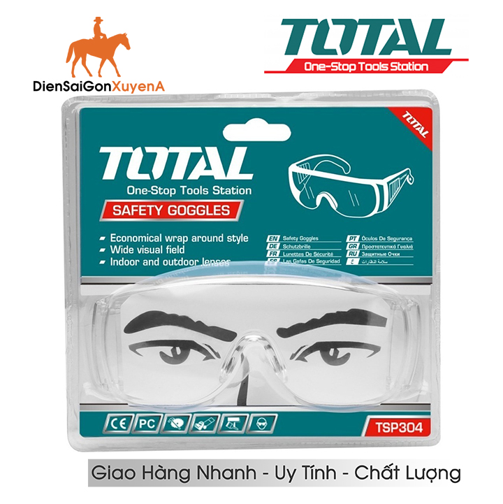 Kính mát bảo vệ mắt bảo hộ lao động Total TSP304 - Điện Sài Gòn Xuyên Á
