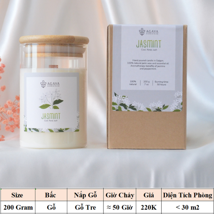 Nến Thơm an toàn Candle Cup AGAYA - MÙI JASMINT