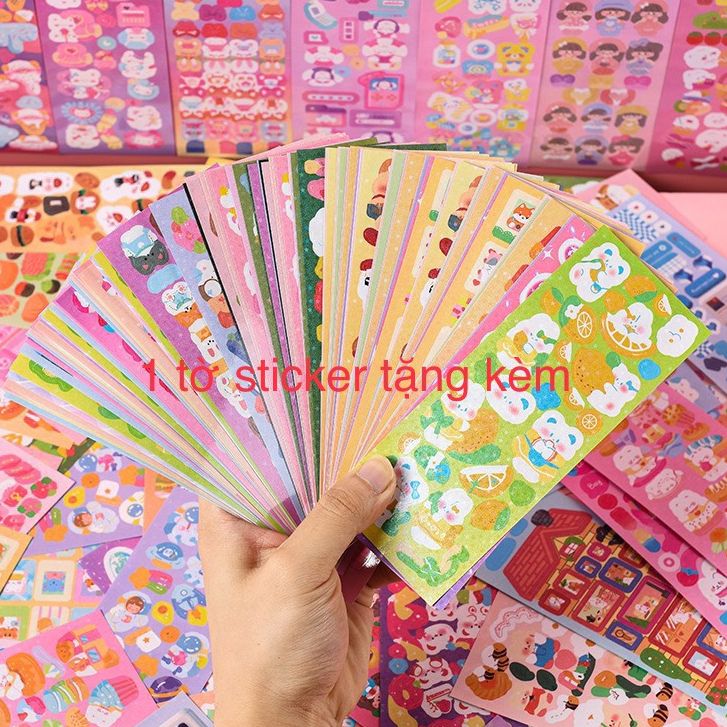COMBO 3 Set tự làm móc khóa acrylic handmade ( tặng kèm 1 tờ sticker)