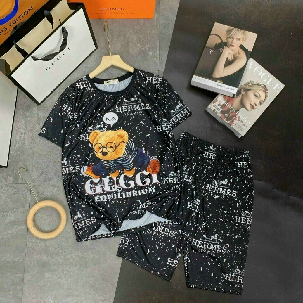 Set bộ đùi nữ 3d siêu sang chảnh áo form rộng unisex in họa tiết hoạt hình cực mát mẻ siêu hot hit