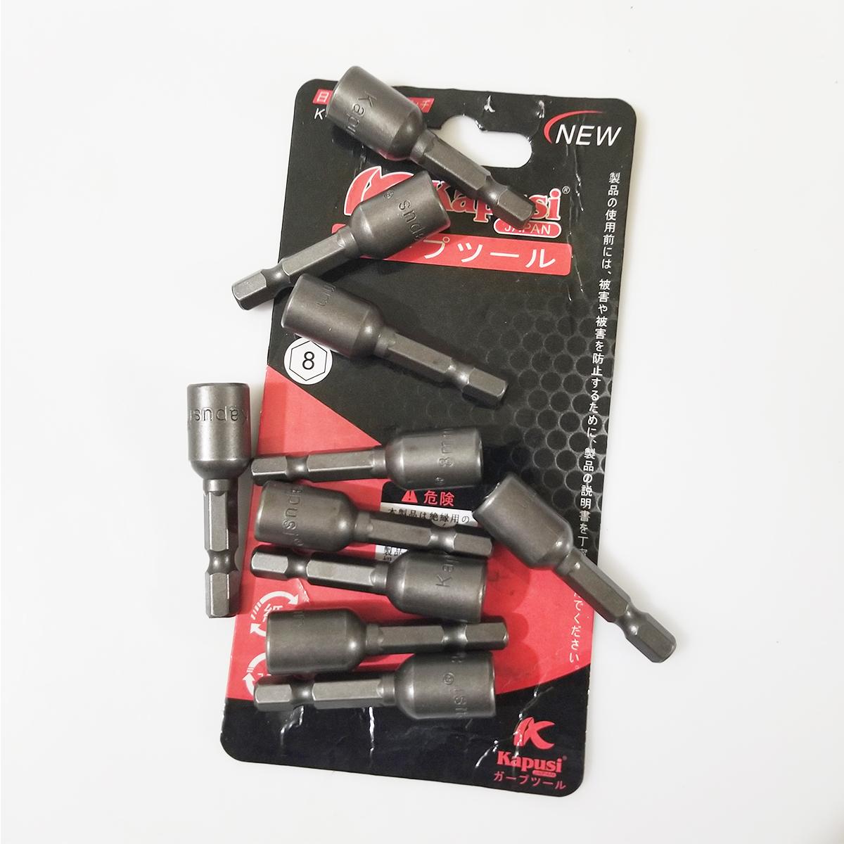BỘ 10 Đầu bắn vít tôn 8mm Kapusi cao cấp