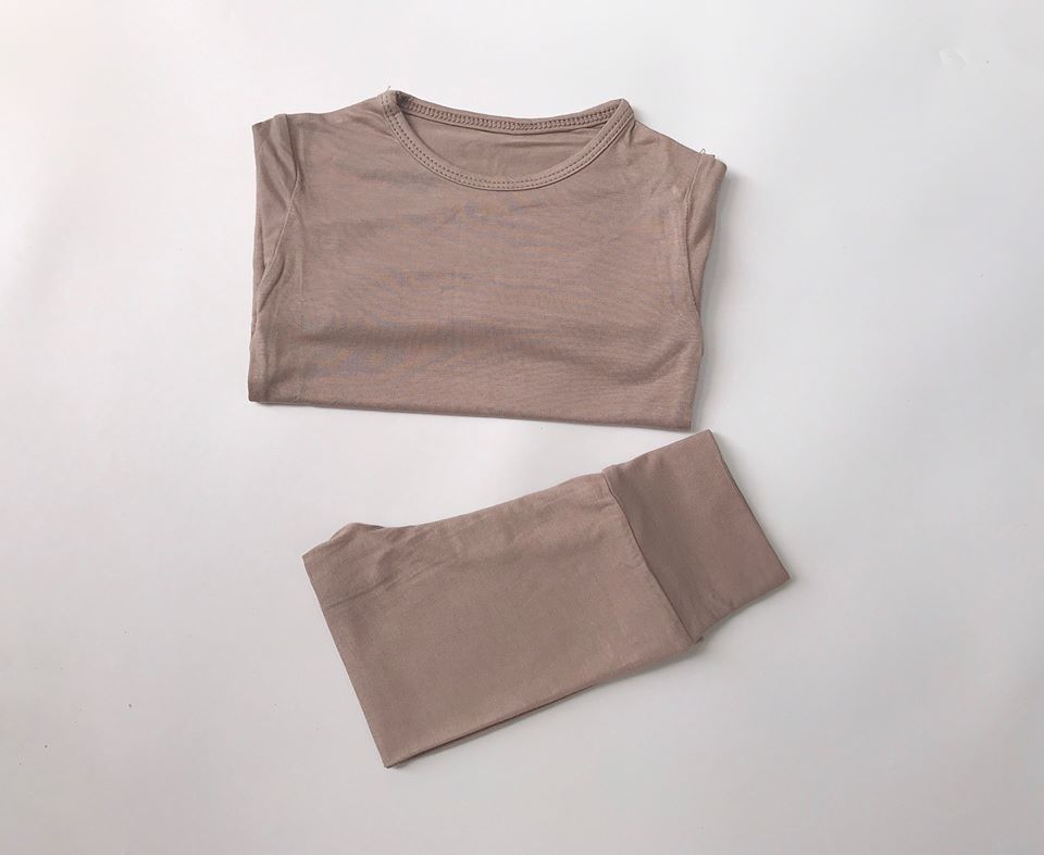 Bộ Dài Trơn Cạp Cao Cho Bé - body chổng mông mềm mịn Minkymom