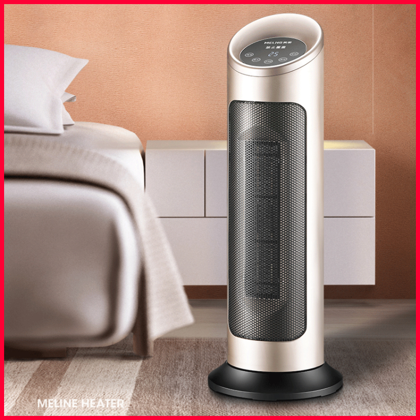 Meling heating fan, 2000W, quick heating, with premium LED display, Meling ceramic electric heater, integrated safety protection, heat load resistance, 120 degree rotating Meling floor heater with Smart Remote