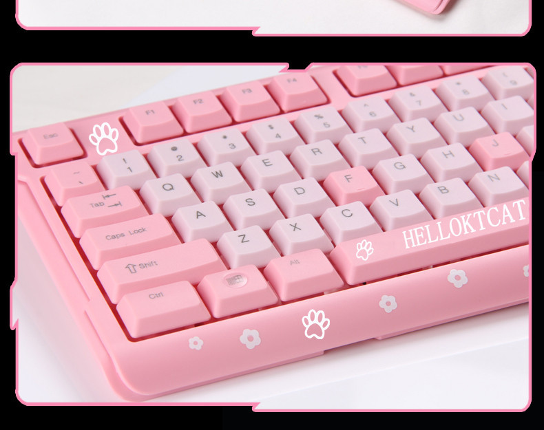 Bàn Phím Màu Hồng Hello KTCAT - BEYOU