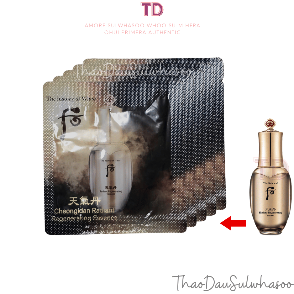 Combo 10 gói Tinh chất Whoo tái sinh da Radiant Regenerating Essence 1ml 1 gói essence hwa huyn tloskorea cũ