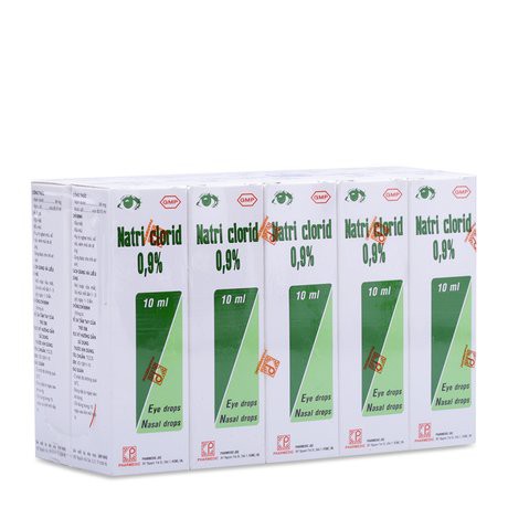 Lốc 10 chai nước muối sinh lý nacl 0,9%