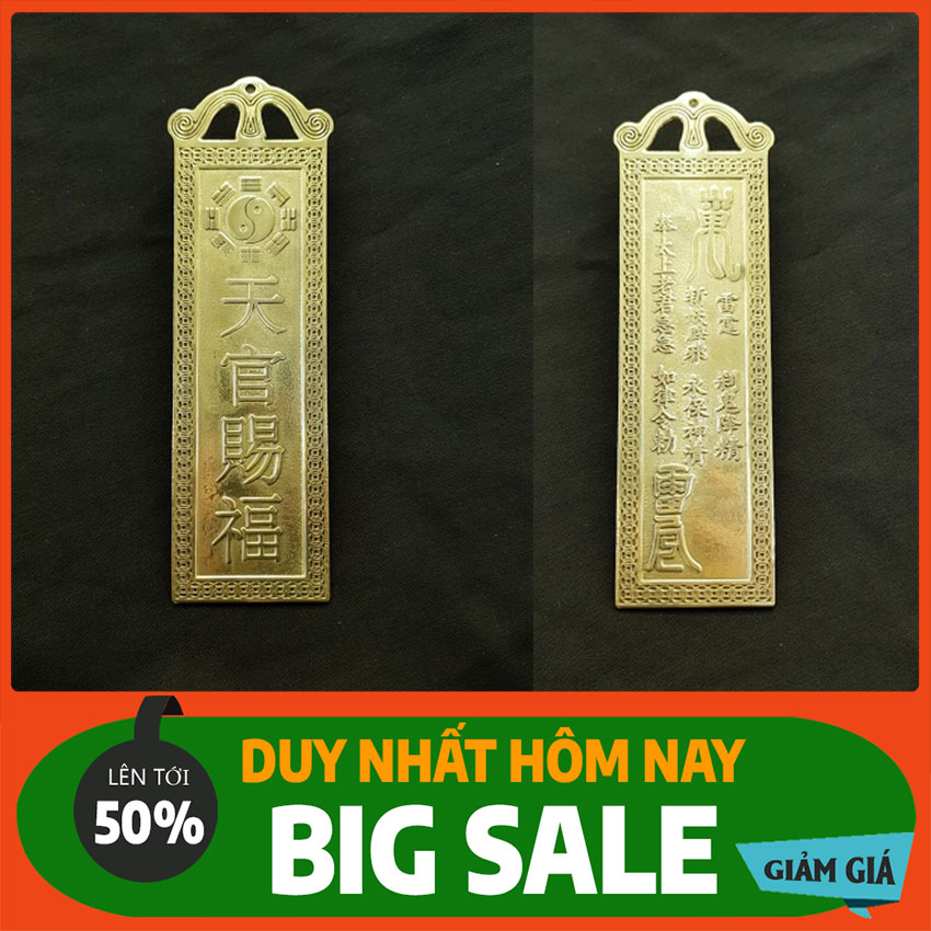Thẻ đồng Bát Quái Thiên Quan Tứ Phúc