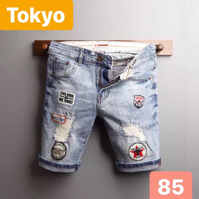 QUẦN SỌT SHORT LỬNG JEAN NAM CHẤT BÒ XANH WACSH NGÔI SAO HIROTEKE TK-85 TOKYO FASHION