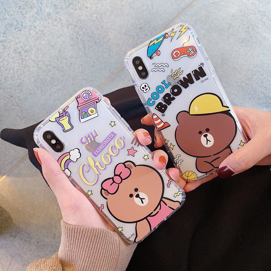 Ốp Lưng iPhone Gấu Brown/ Thỏ Cony/ Gấu Choco - M572