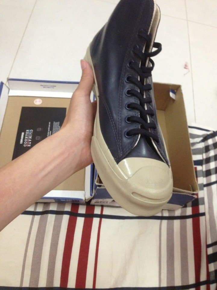 [HCM]giày converse jackpurcell cao su chống nước real new