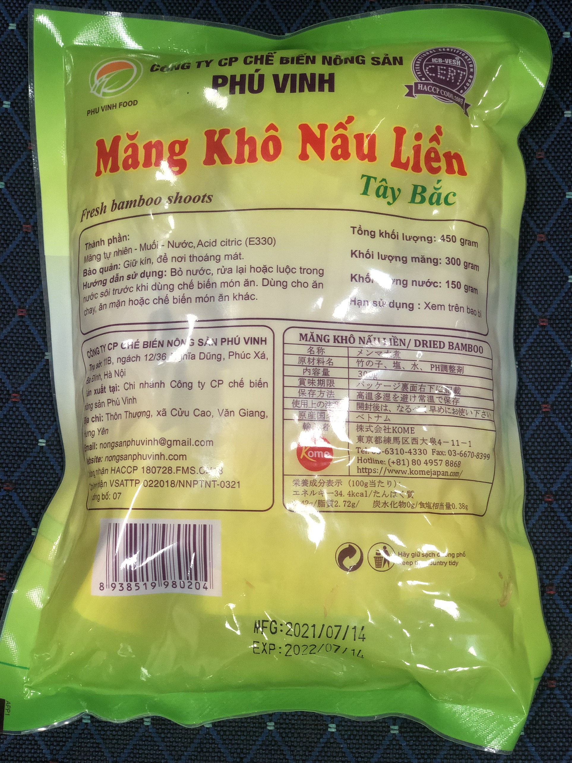 Măng khô nấu liền (300gr măng/bịch)