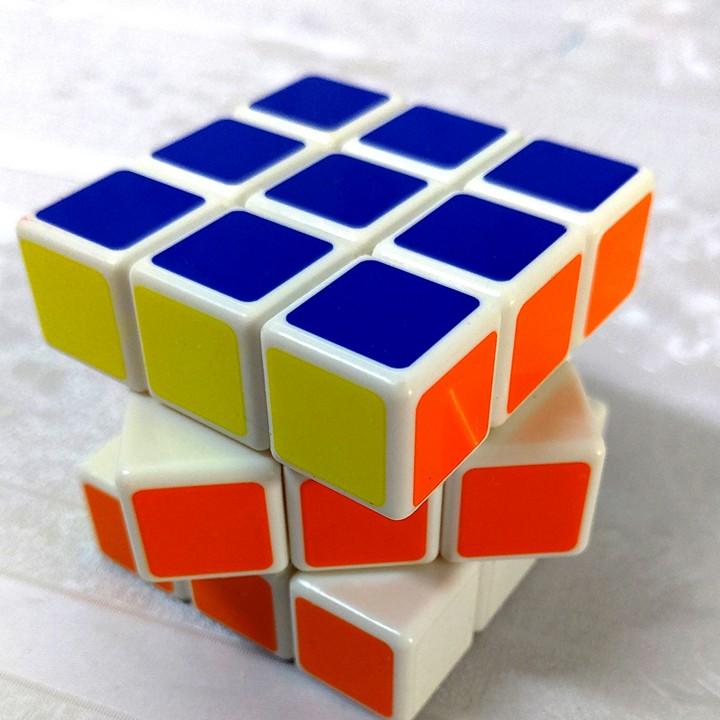 Rubik's cube 3x3, White Edge, rotating smooth no hiss, intelligence toy, toys for kids
